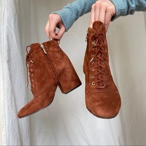 SAM EDELMAN lace up booties